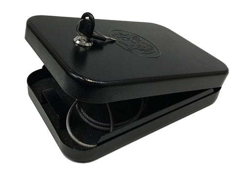 Handgun Safe Pistol Lock Box Home Security Gun Safety Travel Portable